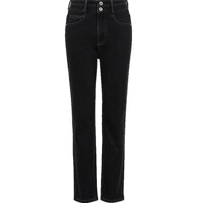 ONLY磨毛保暖修身直筒九分牛仔裤