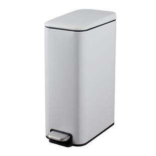 朗艺垃圾桶家用扁长型脚踏省位置窄身不锈钢超窄卫生间厕所8升