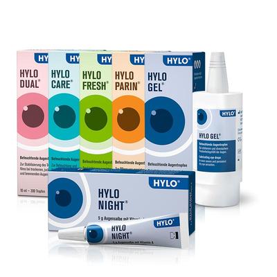 hylo德国海露玻璃酸钠滴眼液亦蔻粉色进口人工官方旗舰店眼膏ok