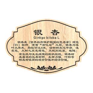 树牌挂牌diy定制植树节吊牌幼儿园班级认养认领树名信息果树景区植物树木花草名称标识牌介绍铭牌告示牌子
