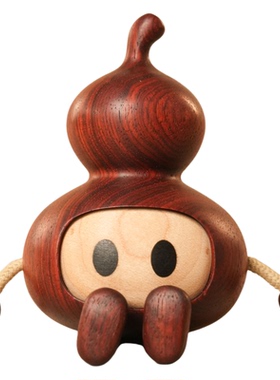 小叶紫檀葫芦实木摆件一物一拍