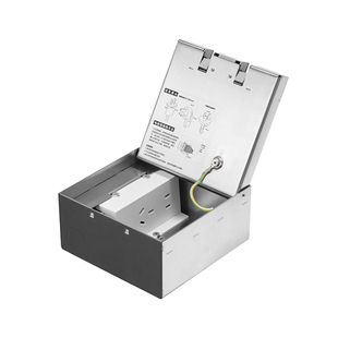 公牛嵌入式地插插座隐形超薄纯平隐藏式盖板不锈钢五孔防水地脚插