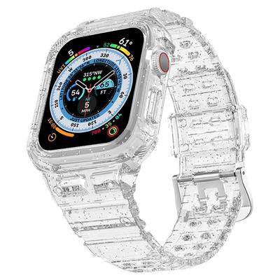 透明一体运动硅胶适用iwatch表带