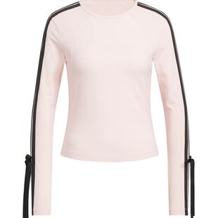 【滔搏运动】阿迪达斯女子三条纹蝴蝶结休闲修身长袖T恤KG3860
