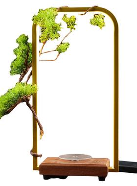 酒水旋转展示架创意迎客松摆件