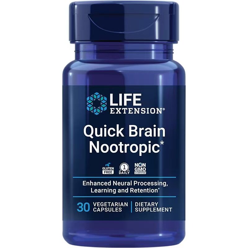 现货美国Life Extension快速大脑营养Quick Brain记忆力30粒