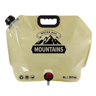 户外便携式折叠水袋大容量加厚软体储水袋音乐节装水塑料袋露营8L