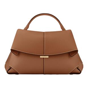 【礼物】Polene波灵恩Mokki 牛皮手提单肩大容量通勤斜挎包