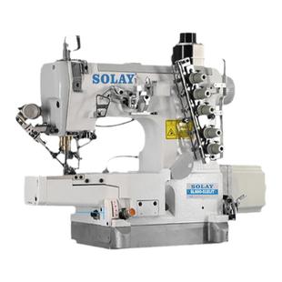 600小方头袖口电动直驱电脑全自动三针五线绷缝机工业坎车缝纫机