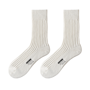 子墨袜子男士长筒冬季厚运动中筒堆堆袜粗线纯棉纱线薄款ins港风