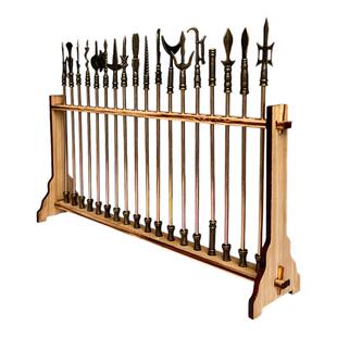 竹节人专用十八般兵器环保竹木工艺品学生对战玩具金属武器架子