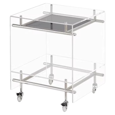 知木木居丨亚克力移动推车边几