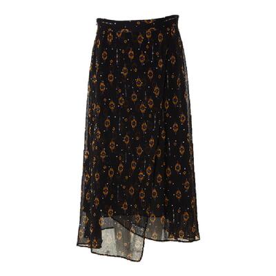 芭罗蒂春装修身撞色印花女半身裙