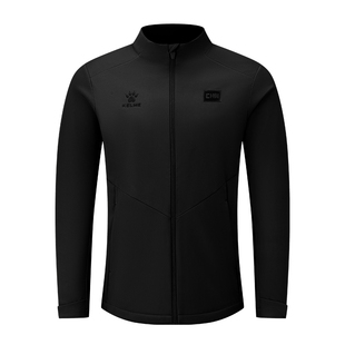 卡尔美梭织加绒外套男中国系列冬季新款立领防风开衫运动组队服女