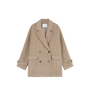 pusumede【现货6.5折】南城旧事 气质西装毛呢外套女夹棉气质西服