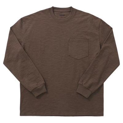 柴米长袖阿美咔叽竹节棉长袖T恤