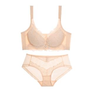 夏娃之秀内衣内裤套装女无钢圈聚拢小胸薄款秋冬调整型女胸罩内衣