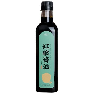 故园味古法缸酿酱油黄豆特级零无防腐剂宝宝家用酿造无碘500ml