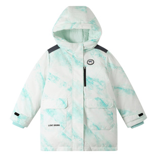 【三防】安奈儿童装女童中长款羽绒服冬装新款大童超厚防风滑雪服