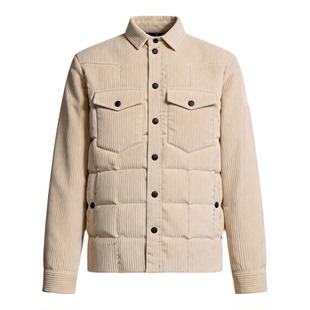 代购蒙口Gelt灯芯绒衬衫式商务风轻薄羽绒服鹅绒男款夹克外套