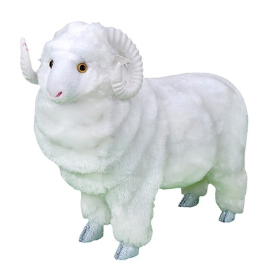 仿真绵羊模型三羊开泰摆件玩偶