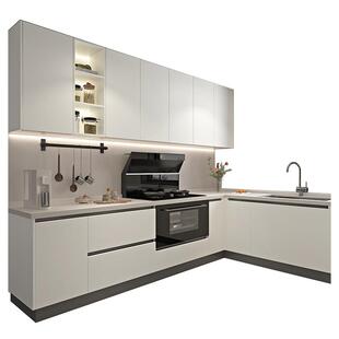 金牌厨柜厨房整体橱柜定制现代简约家用厨柜灶台柜子一体装修定制