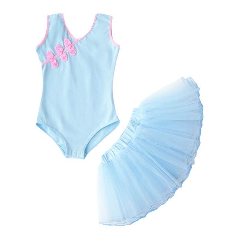 儿童舞蹈服女短袖中国舞夏季芭蕾舞裙练功服女童舞蹈裙幼儿形体服