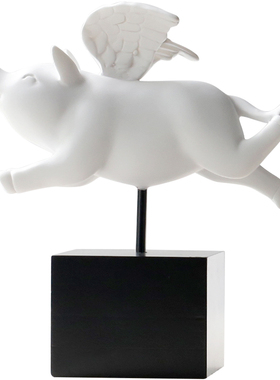 客厅儿童房创意简约招财飞猪摆件