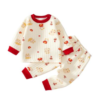 温巢婴儿衣服秋冬季夹棉分体套装