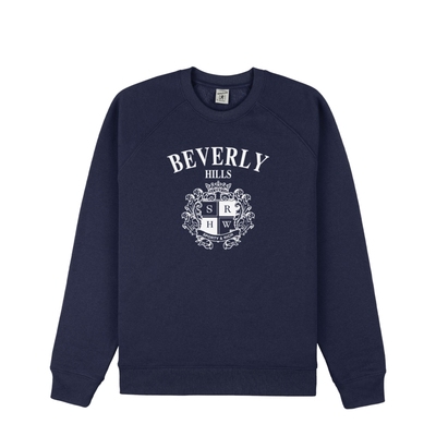 Sporty&Rich Beverly Hills系列男女同款徽章印花卫衣卫裤套装