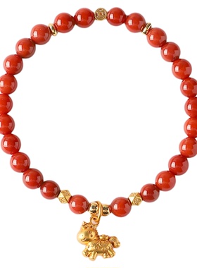 【马上有钱】马年本命年南红手串