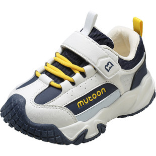 牧童男童运动鞋儿童鞋子春秋新款软底户外登山鞋轻便跑步女童鞋