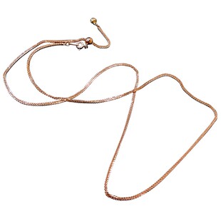 50厘米可调节叠戴盒子链蛇骨链肖邦银项链女长款毛衣链子镀18K金