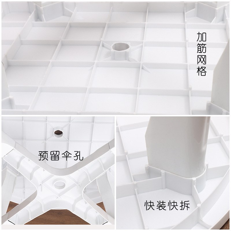 新料加厚塑料方桌圆桌大排档夜市桌子椅子靠背沙滩户外商用餐桌