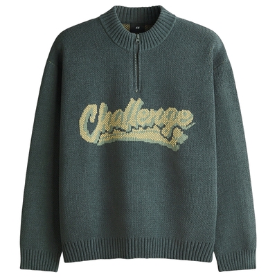 HM男装针织衫冬季半拉链毛衣标准版型保暖套衫1317751