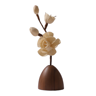 干花瓶扩香器香薰精油家用桌面卧室内通草花扩香石摆件车载扩香木