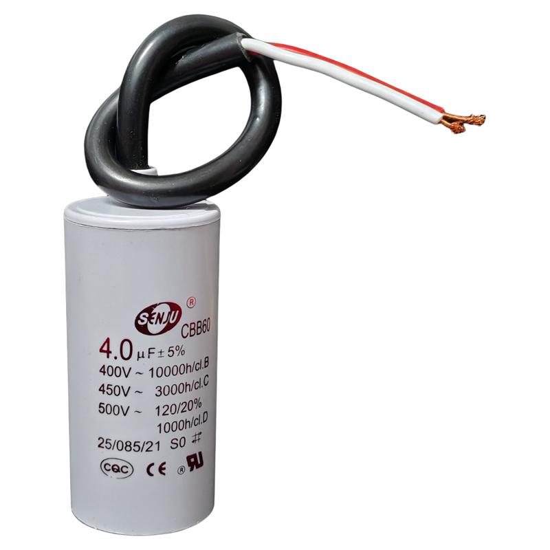 CBB60启动电容450V 4UF 4.0VF电机发电机风扇潜水泵风机运行4微法