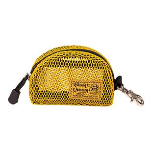 Rough Enough网格收纳包女生迷你零钱包卡包硬币钥匙收纳包小挂包