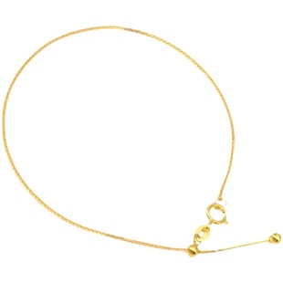 18k金手链女轻奢小众彩金肖邦链针式细穿珠diy可调节精致女生