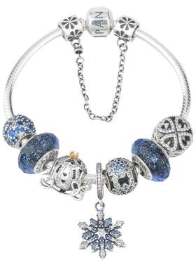 潘家同款手串纯银女蓝色手链饰品