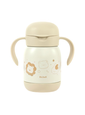 【新品】Richell利其尔婴童保温杯不锈钢真空保温吸管杯宝宝上学