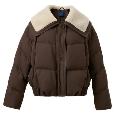 三彩2025冬季羽绒服白鸭绒面包服