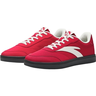 安踏本命年红色男鞋休闲板鞋冬季新款薄底T头德训鞋新年运动鞋子