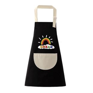 儿童围裙三件套幼儿园定制LOGO图案防水防脏画画衣美术书法罩衣