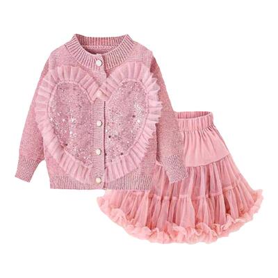 针织开衫女毛衣亮片蓬蓬裙洋气