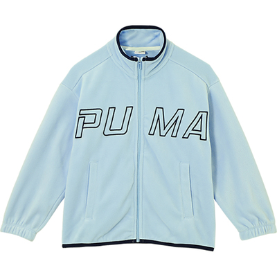 彪马儿童立领印花保暖摇粒绒外套