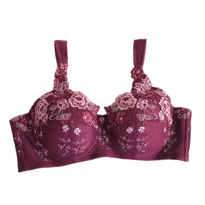 大码文胸薄款胖mm内衣全罩杯内衣