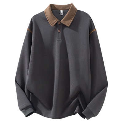 真维斯秋冬宽松休闲翻领卫衣