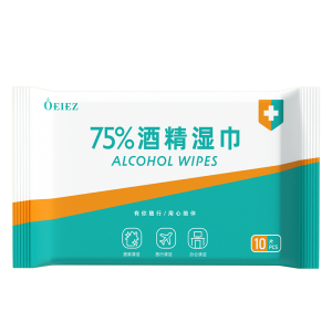 75度酒精消毒湿巾5包便携