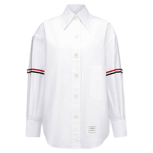 [12期免息]THOM BROWNE 女士牛津布棉长袖衬衫